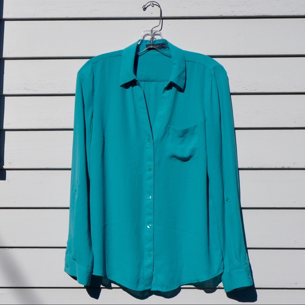 THE LIMITED Collared Button-Down Blouse